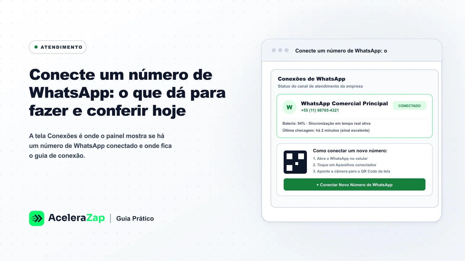 Capa: Conecte um número de WhatsApp: o que dá para fazer e conferir hoje