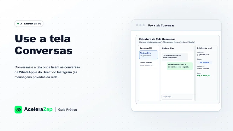 Capa: Use a tela Conversas