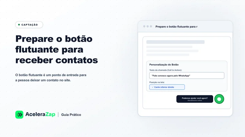 Capa: Prepare o botão flutuante para receber contatos