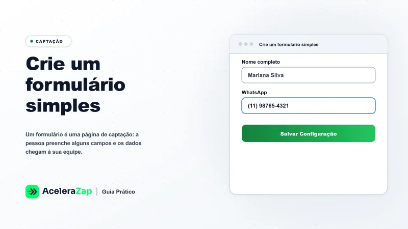 Capa: Crie um formulário simples