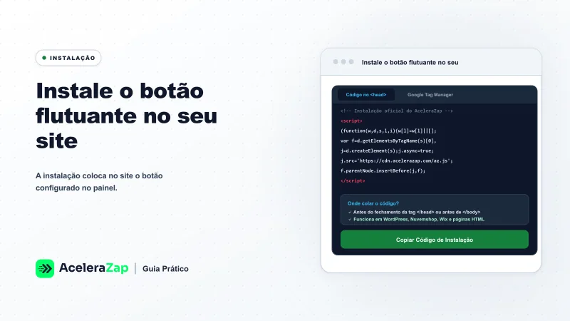 Capa: Instale o botão flutuante no seu site
