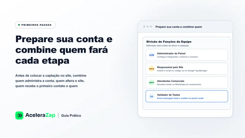 Capa: Prepare sua conta e combine quem fará cada etapa