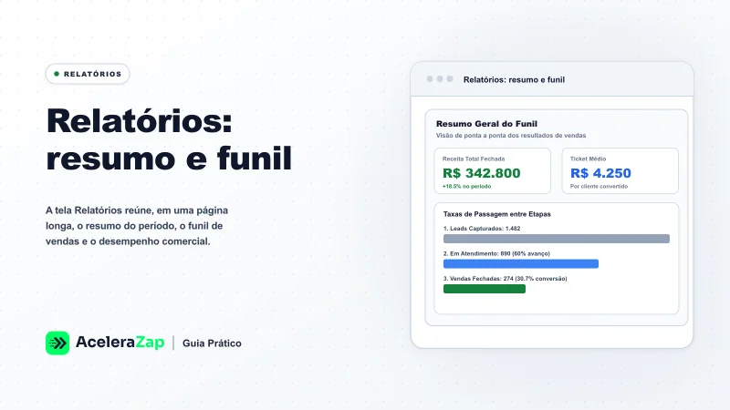 Capa: Relatórios: resumo e funil
